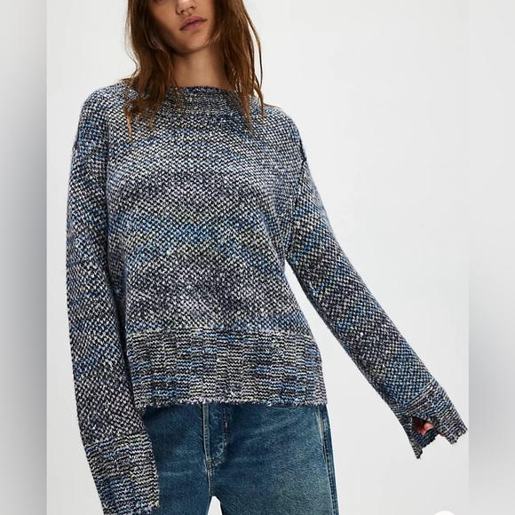 NEW with tags (NWT) Free People Cotton Candy Pullover Women's Blue Sweater - Picture 9 of 9